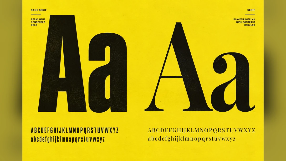 Typographic poster contrasting a condensed sans and a high-contrast serif.